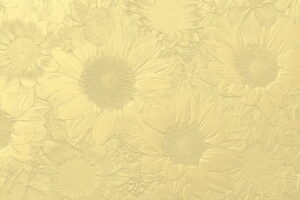 金色にレリーフ加工したミニひまわりの花
