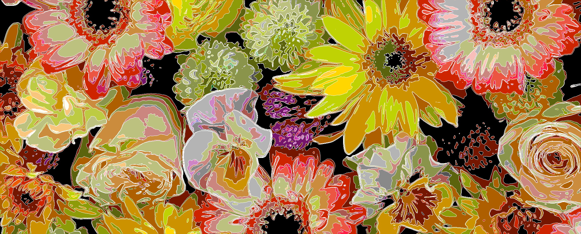 Illustration_of_ flowers_divided_by_lines_290